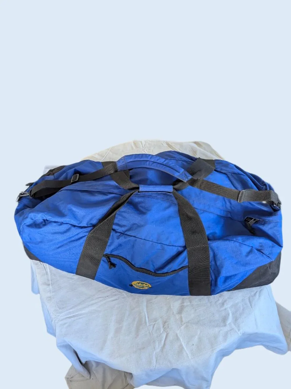 Cabela's Outdoor Gear Extra Large Blue/Black Nylon Duffel w Shoulder Strap